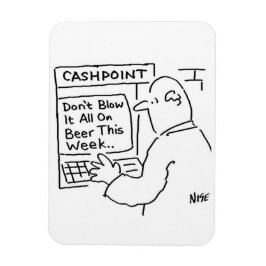 Man bij een geldmachine magneet