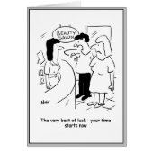 Man bij schoonheidsparlor zegt dat je tijd nu begi (Voorkant)