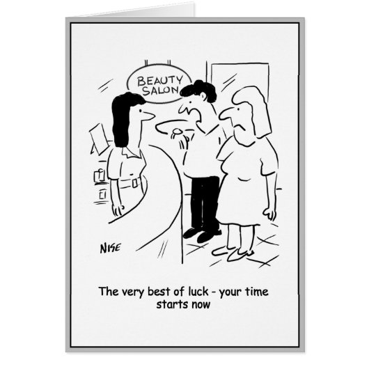 Man bij schoonheidsparlor zegt dat je tijd nu begi (Voorkant)