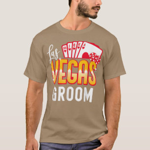Man bijpassende Las Vegas-huwelijk bruid en bruide T-shirt