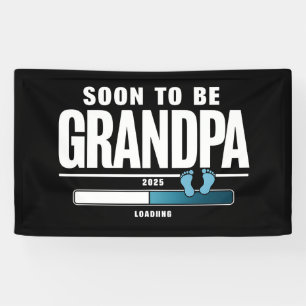 Man binnenkort opa EST. 2025 Nieuwe opa Spandoek
