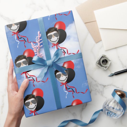 Man Birthday-ballonnen in Sky Cadeaupapier (Geschenken)