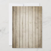 Man Birthday-uitnodiging Chalkboard Rustic Adult Kaart (Achterkant)