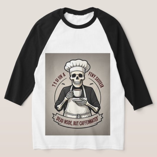 Man Blach en wight Tshart T-shirt (Laagn)