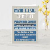 Man Blauw - Koud, wordt snel goed in blauw en ceme Kaart (Gele Bloem)