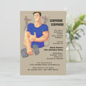 Man Blauwe Uitnodiging (Staand voorkant)