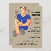 Man Blauwe Uitnodiging (Voorkant / Achterkant)