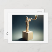 Man blazen Shofar lijkt te worden uitgesneden uit Briefkaart (Voorkant / Achterkant)