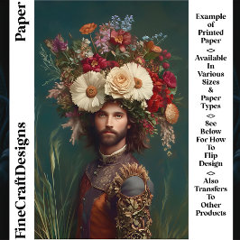 Man, Bloemen Hoofdstuk / Crown CP6 Craft Paper