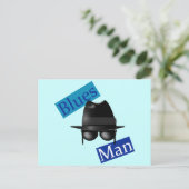 Man Blues Briefkaart (Staand voorkant)