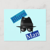 Man Blues Briefkaart (Voorkant)