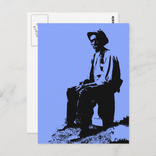 Man Blues Briefkaart (Voorkant / Achterkant)