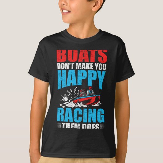 Man boot rijder drag boot racen boot coureur bestu t-shirt (Voorkant)