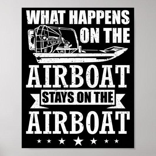 Man boot rijder luchtboot varen luchtboot rijden b poster (Voorkant)