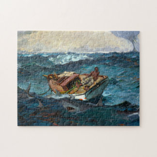 Man boothaaien in Golfstroom door Winslow Homer Legpuzzel