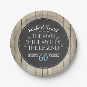 Man Borden Man Myth Legend Rustic Adult Papieren Bordje
