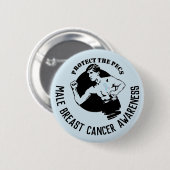 Man Borstkanker Bewustzijn knop Ronde Button 5,7 Cm (Voorkant /achterkant)