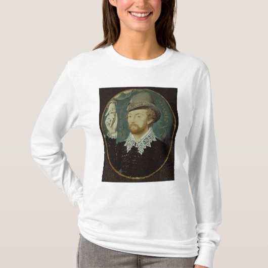 Man botst hand van wolk t-shirt (Voorkant)