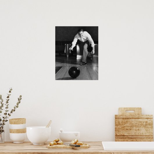 Man Bowling Poster (Keuken)