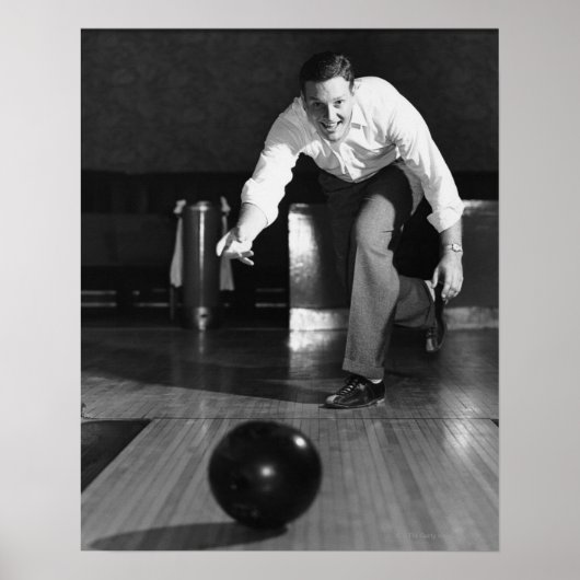 Man Bowling Poster (Voorkant)