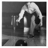 Man Bowling Tegeltje (Voorkant)