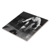 Man Bowling Tegeltje (Zijkant)