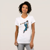 Man Bowling Womens T-Shirt (Voorkant volledig)