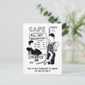 Man brengt de hele dag een doorbraak uit briefkaart (Staand voorkant)