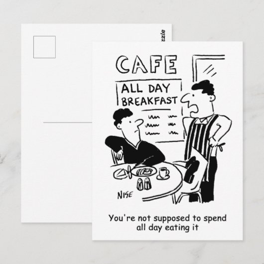 Man brengt de hele dag een doorbraak uit briefkaart (Voorkant / Achterkant)