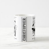 Man brengt de hele dag een doorbraak uit koffiemok (Center)