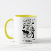 Man brengt de hele dag een doorbraak uit mok (Links)