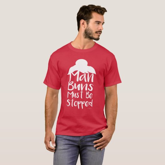 Man broodjes moeten stoppen t-shirt (Voorkant volledig)