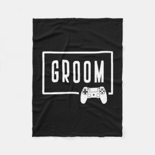 Man bruidegom - trouw vrijgezellenfeest videogame fleece deken