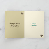 Man bruin groen sinaasappel Verjaardagsfoto groet Kaart (Binnen)