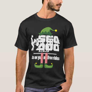 Man Bun Elf Bijpassende Familie Groep Kerstfeest T-shirt