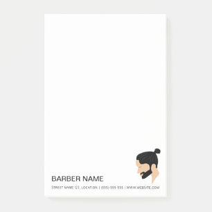 Man Bun Heren Kapsel Ontwerp Aangepaste Kapper Post-it® Notes
