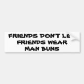 Man Bun-interventie Bumpersticker (Voorkant)