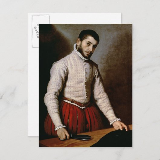 Man c.1570 briefkaart (Voorkant / Achterkant)