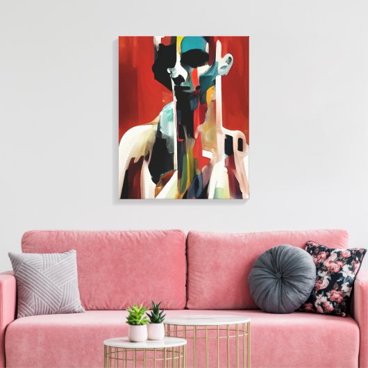 Man Canvas Afdruk (Insitu (Woonkamer))