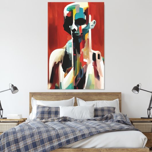 Man Canvas Afdruk (Insitu (Slaapkamer))