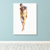 Man Canvas Afdruk (Insitu (Houten vloer))