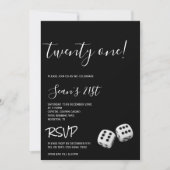 Man Casino 21ste Verjaardagsfeest Kaart (Voorkant)