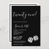 Man Casino 21ste Verjaardagsfeest Kaart (Voorkant / Achterkant)