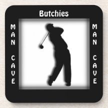 Man Cave AANPASSEN Golf Coaster