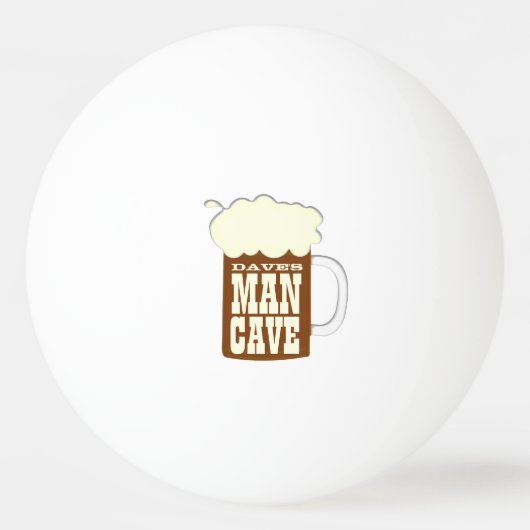 Man Cave Beer Mok Pingpongbal (Voorkant)