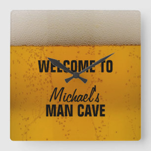 Man Cave - Beer Vierkante Klok