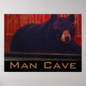 Man Cave Black Beer Poster (Voorkant)