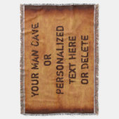 Man Cave Blanket PERSONALISEERD MET Jouw tekst Deken (Voorkant Verticaal)