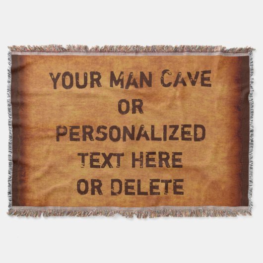 Man Cave Blanket PERSONALISEERD MET Jouw tekst Deken (Voorkant)