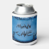 Man Cave Blauwe Kristallen Blikjeskoeler (Blikje Voorkant)